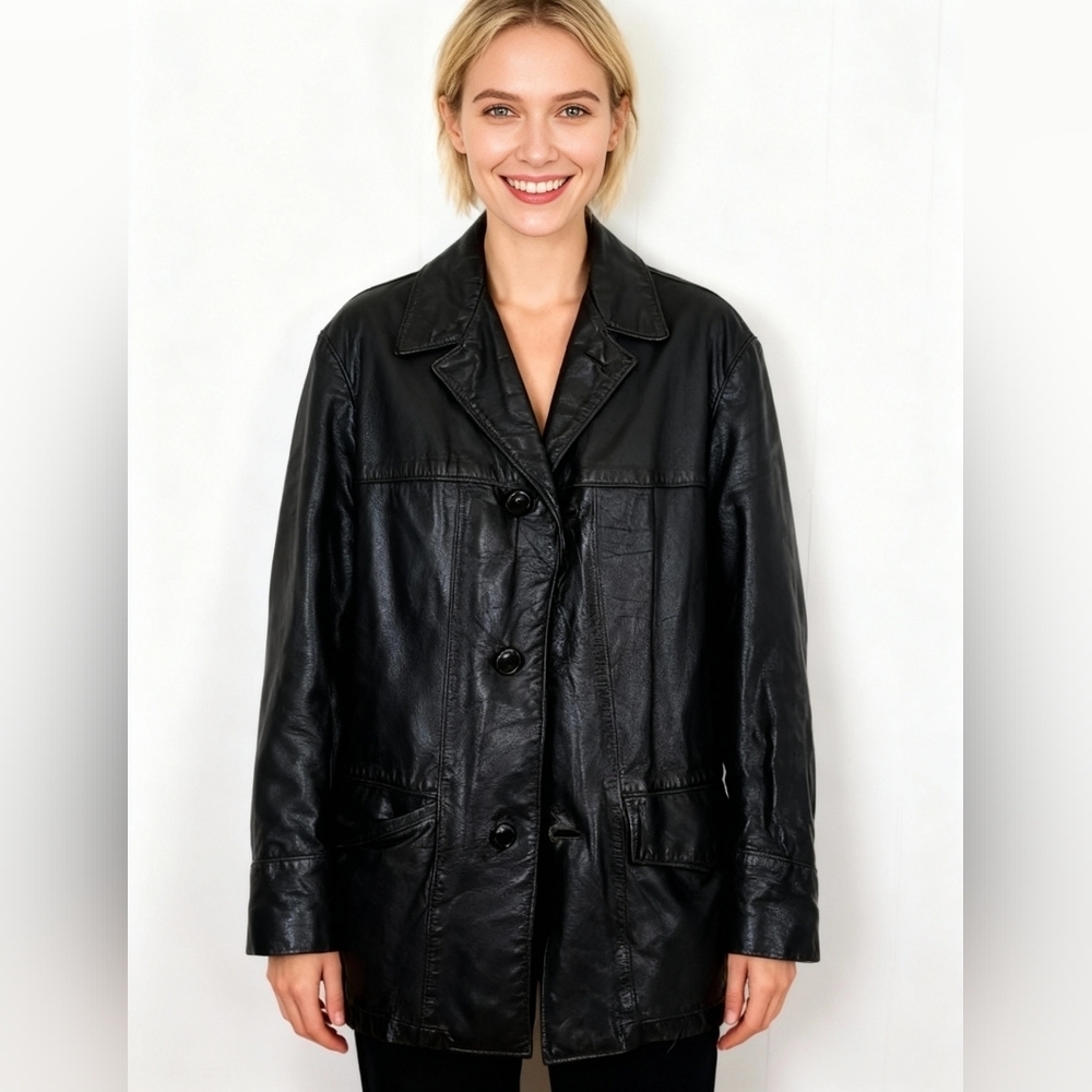 Vintage 1970s Leather Jacket with Lining
